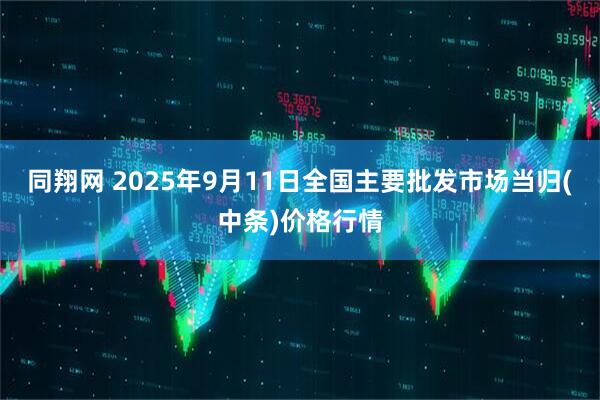 同翔网 2025年9月11日全国主要批发市场当归(中条)价格行情