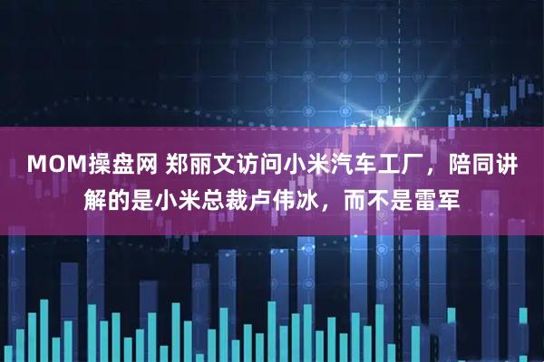 MOM操盘网 郑丽文访问小米汽车工厂，陪同讲解的是小米总裁卢伟冰，而不是雷军